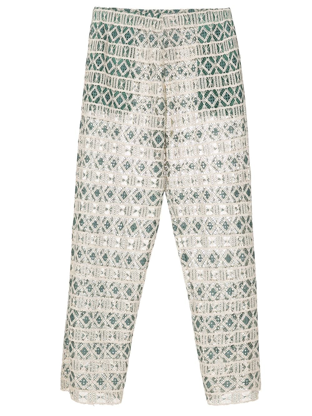 Amir Slama x Mahaslama embroidered straight-leg trousers - Green von Amir Slama