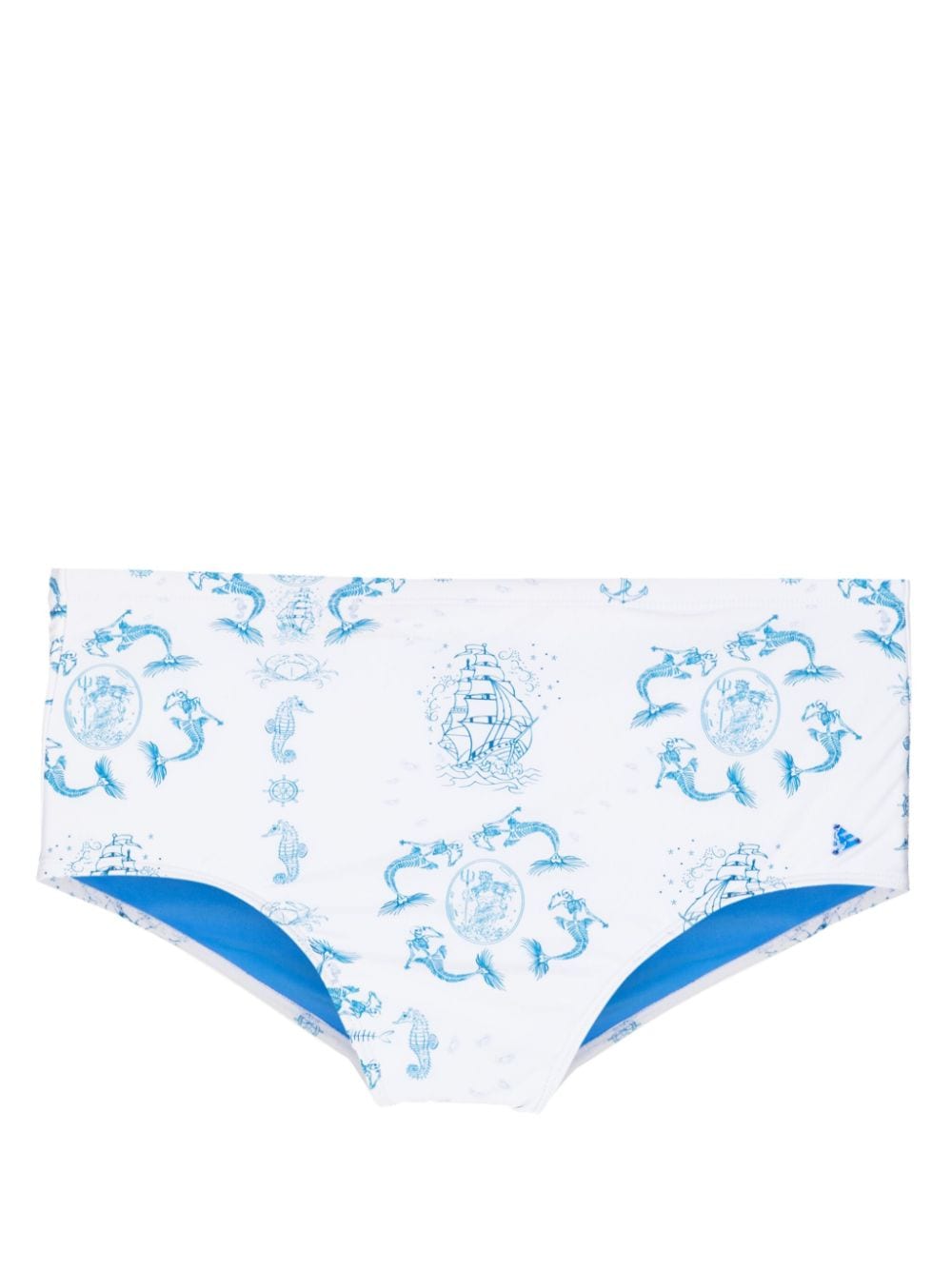 Amir Slama x Mahaslama graphic-print swim shorts - White von Amir Slama