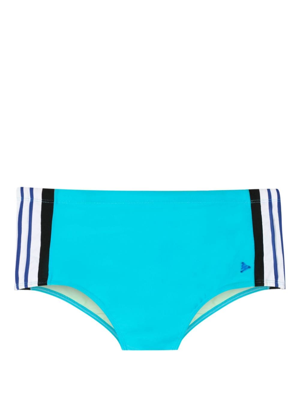 Amir Slama x Mahaslama logo-appliqué striped swim shorts - Blue von Amir Slama