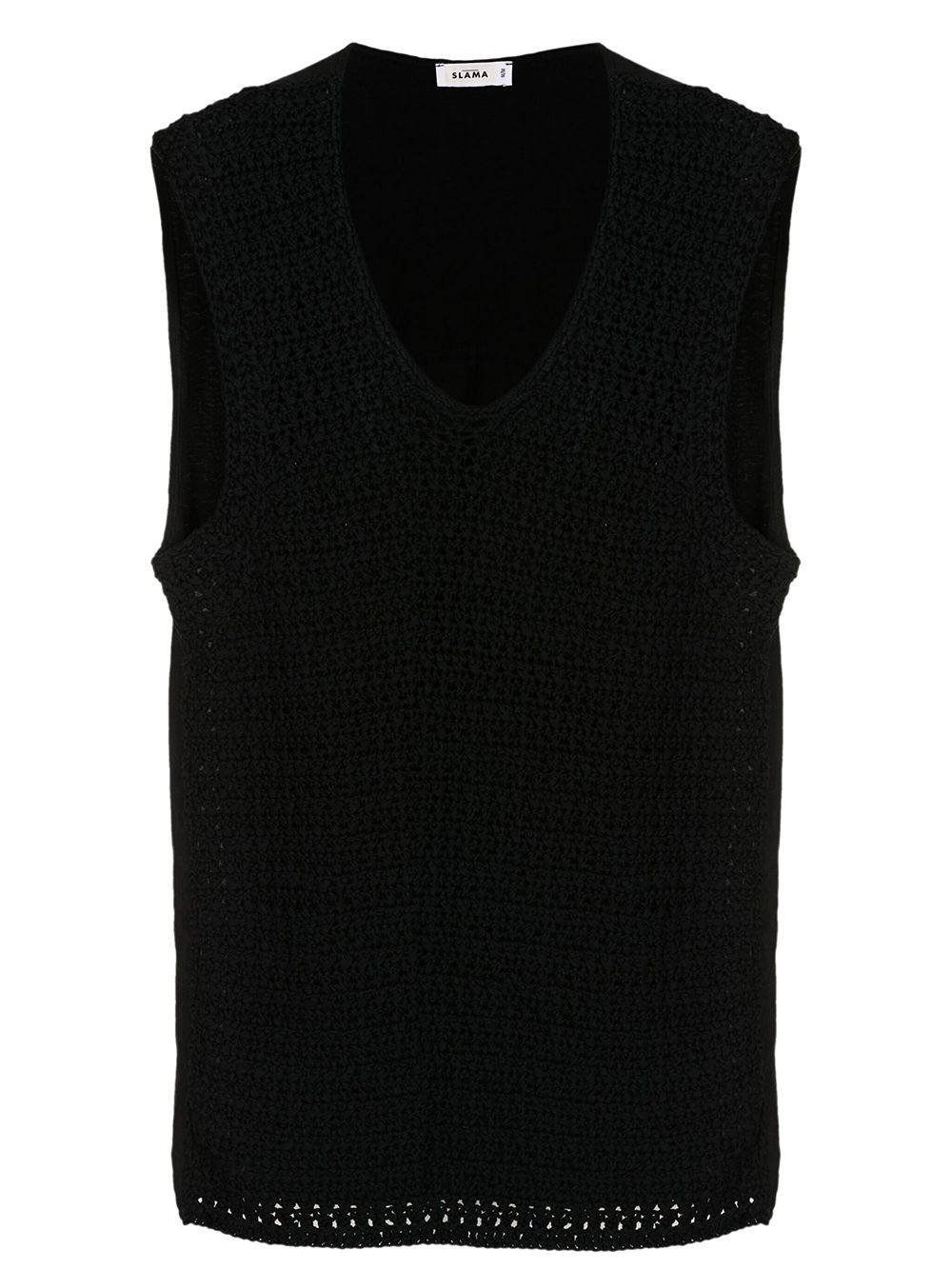 Amir Slama x Mahaslama round-neck crocheted tank - Black von Amir Slama