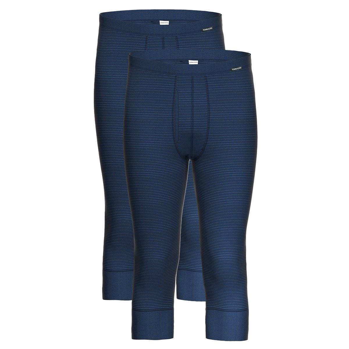 2er Pack Jeans - Lange Unterhose Herren Marine L von Ammann