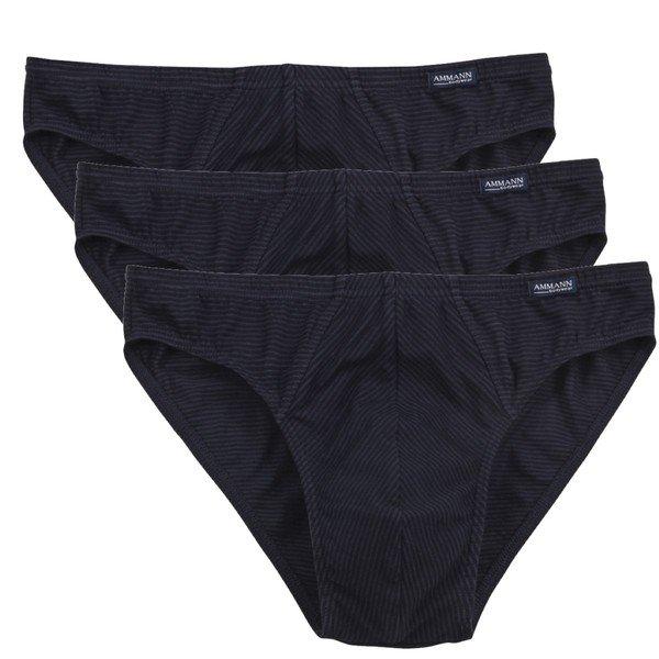 3er Pack Cotton & More - Mini-slip Unterhose Herren Blau L von Ammann