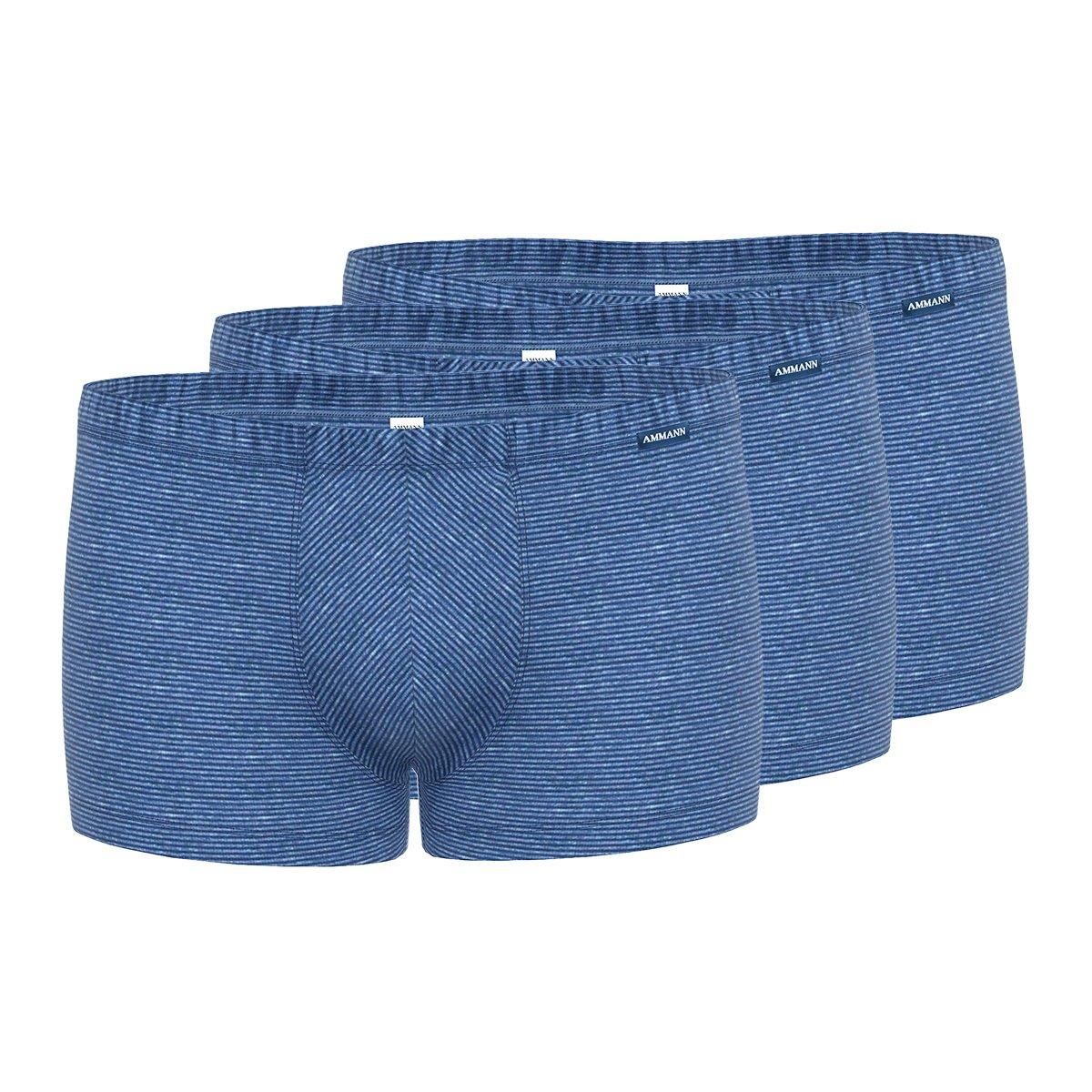 3er Pack Jeans Single - Retro-short Pant Herren Blau XXL von Ammann
