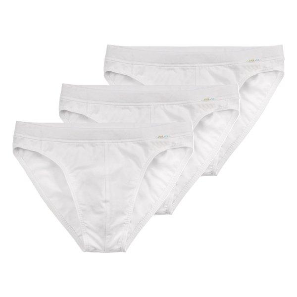 3er Pack Organic De Luxe - Mini Slip Herren Weiss XL von Ammann