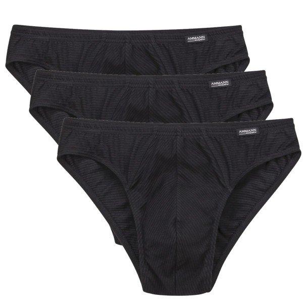 3er Pack Cotton & More - Mini-slip Unterhose Herren Schwarz L von Ammann