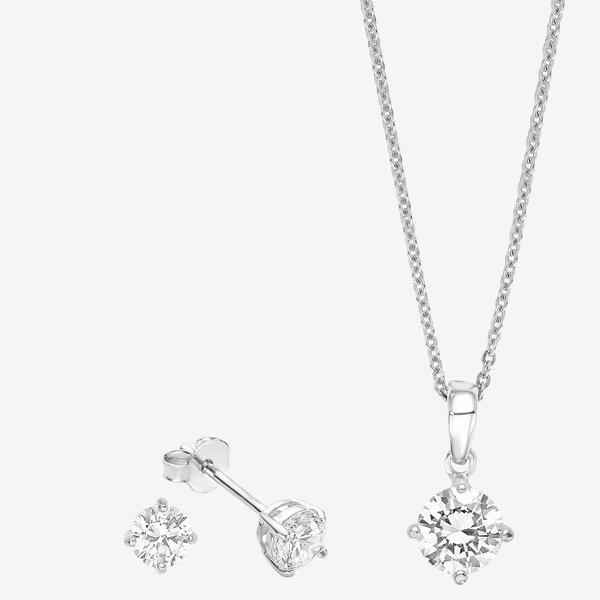 Set Collier/ohrschmuck Damen Silber 50 CM von amor