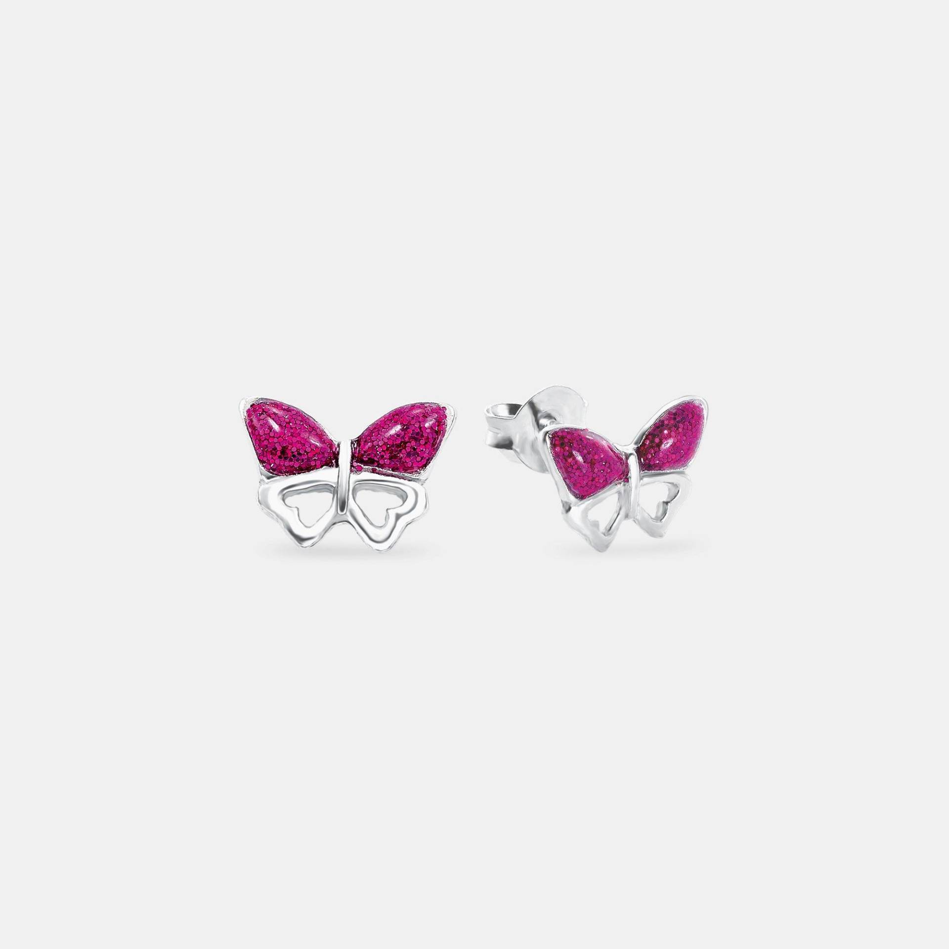 S Ohrschmuck Stecker Damen Pink 7mm von amor