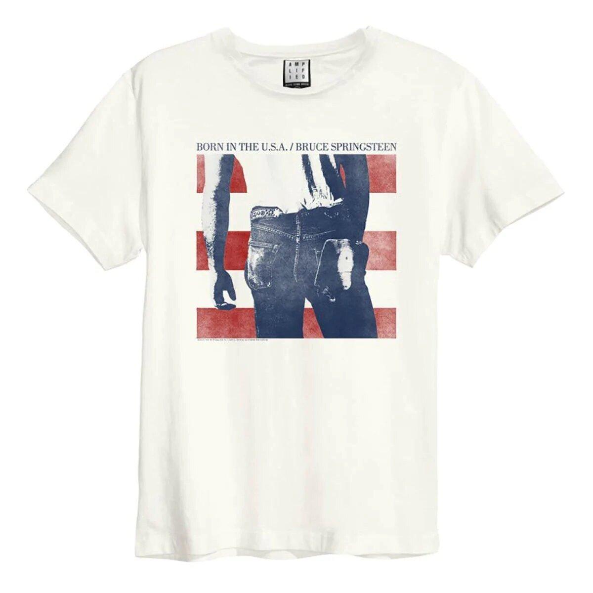 Born In The Usa Tshirt Damen Weiss XL von Amplified