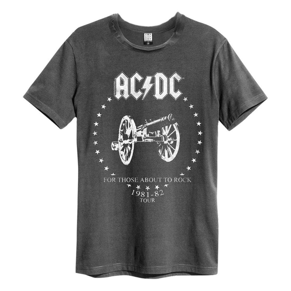 For Those About To Rock Tshirt Damen Charcoal Black XS von Amplified