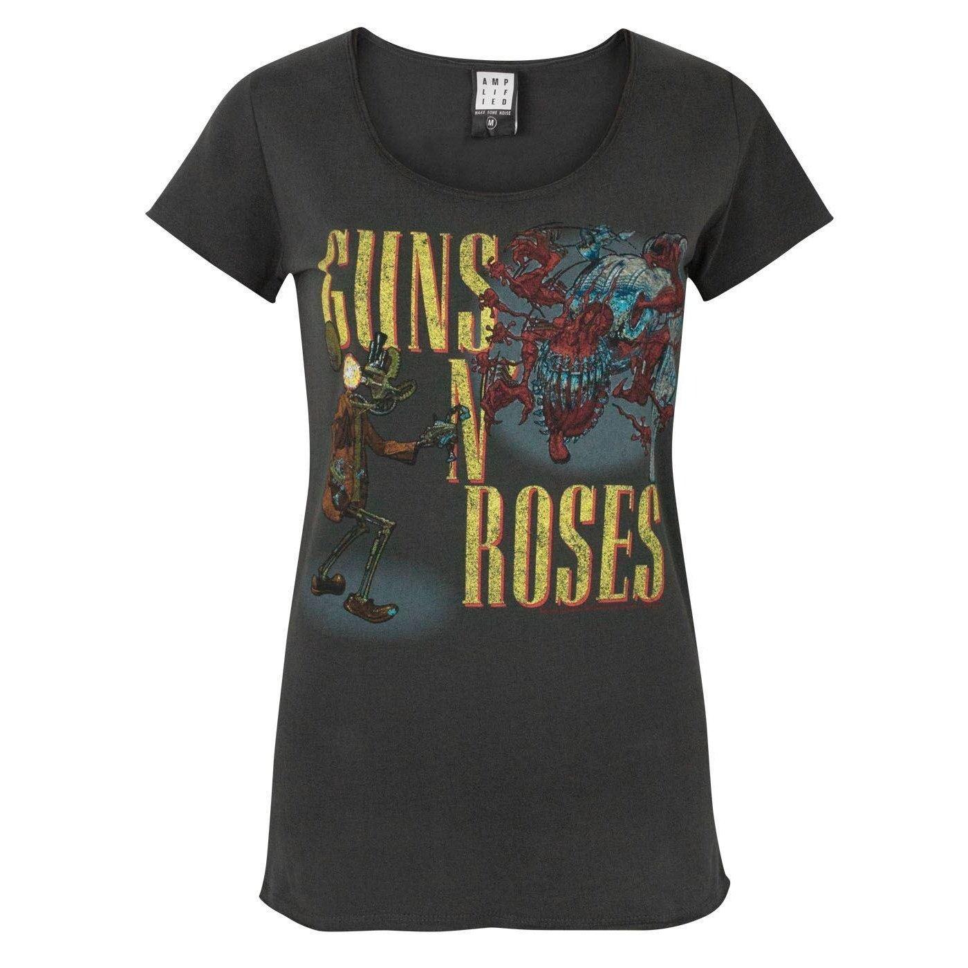 Guns N Roses Appetite Attack Tshirt Damen Charcoal Black XL von Amplified