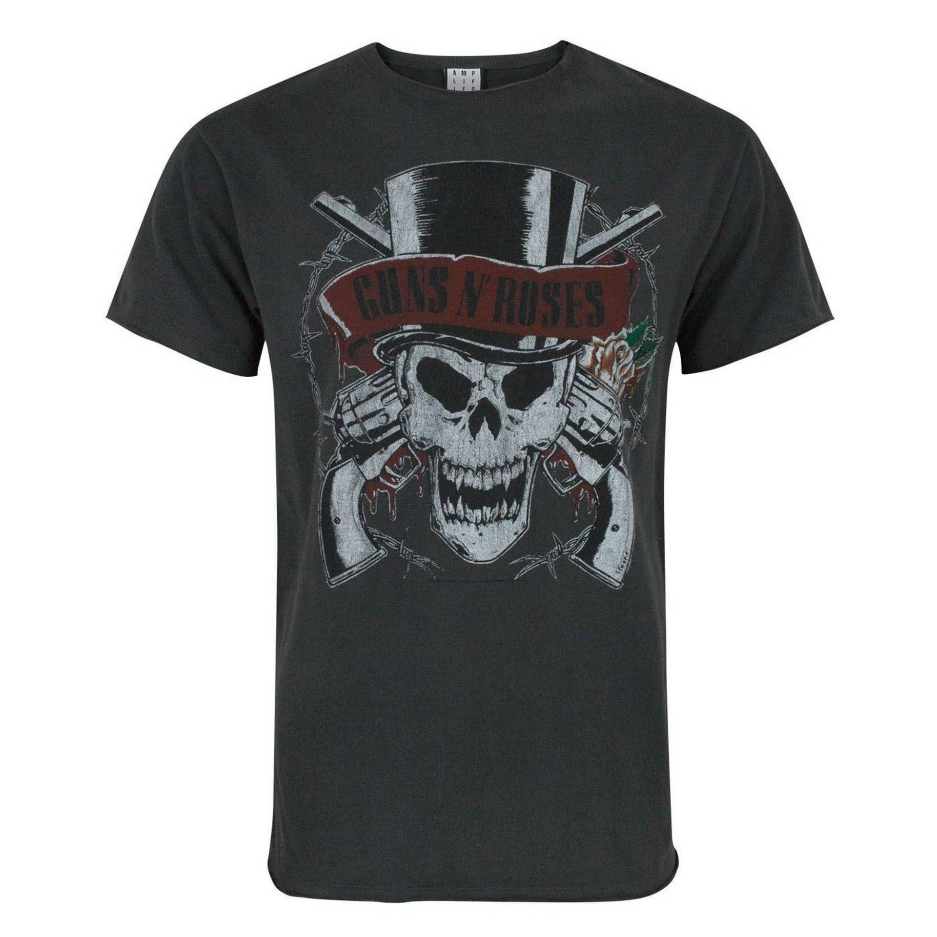 Guns N Roses Deaths Head T-shirt Herren Charcoal Black S von Amplified