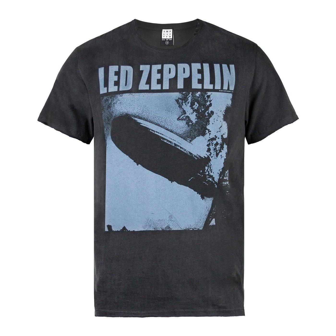 Led Zeppelin Tour 77 Tshirt Herren Charcoal Black S von Amplified