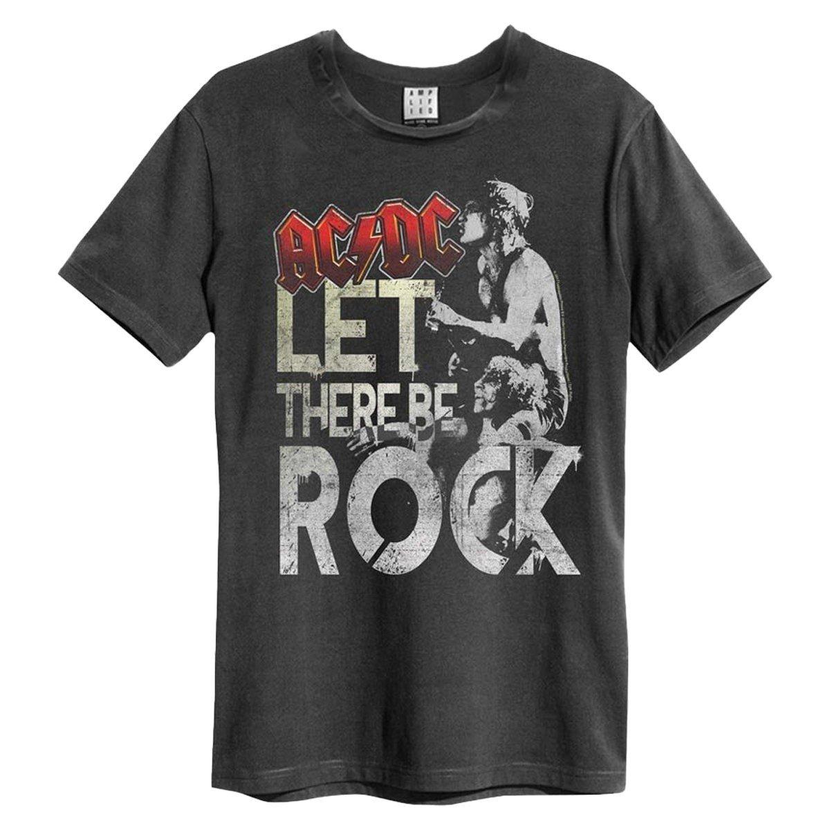 Let There Be Rock Tshirt Damen Charcoal Black XS von Amplified