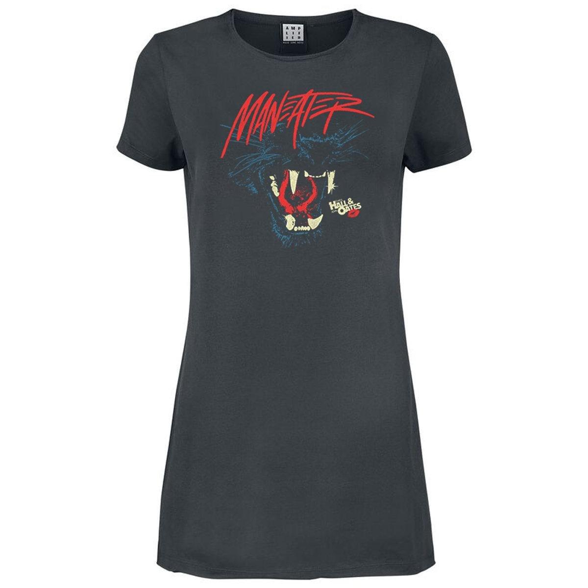 Maneater Tshirtkleid Damen Charcoal Black S von Amplified