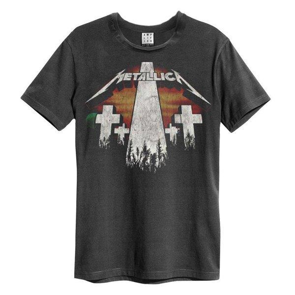 Master Of Puppets Revamp Tshirt Damen Charcoal Black L von Amplified