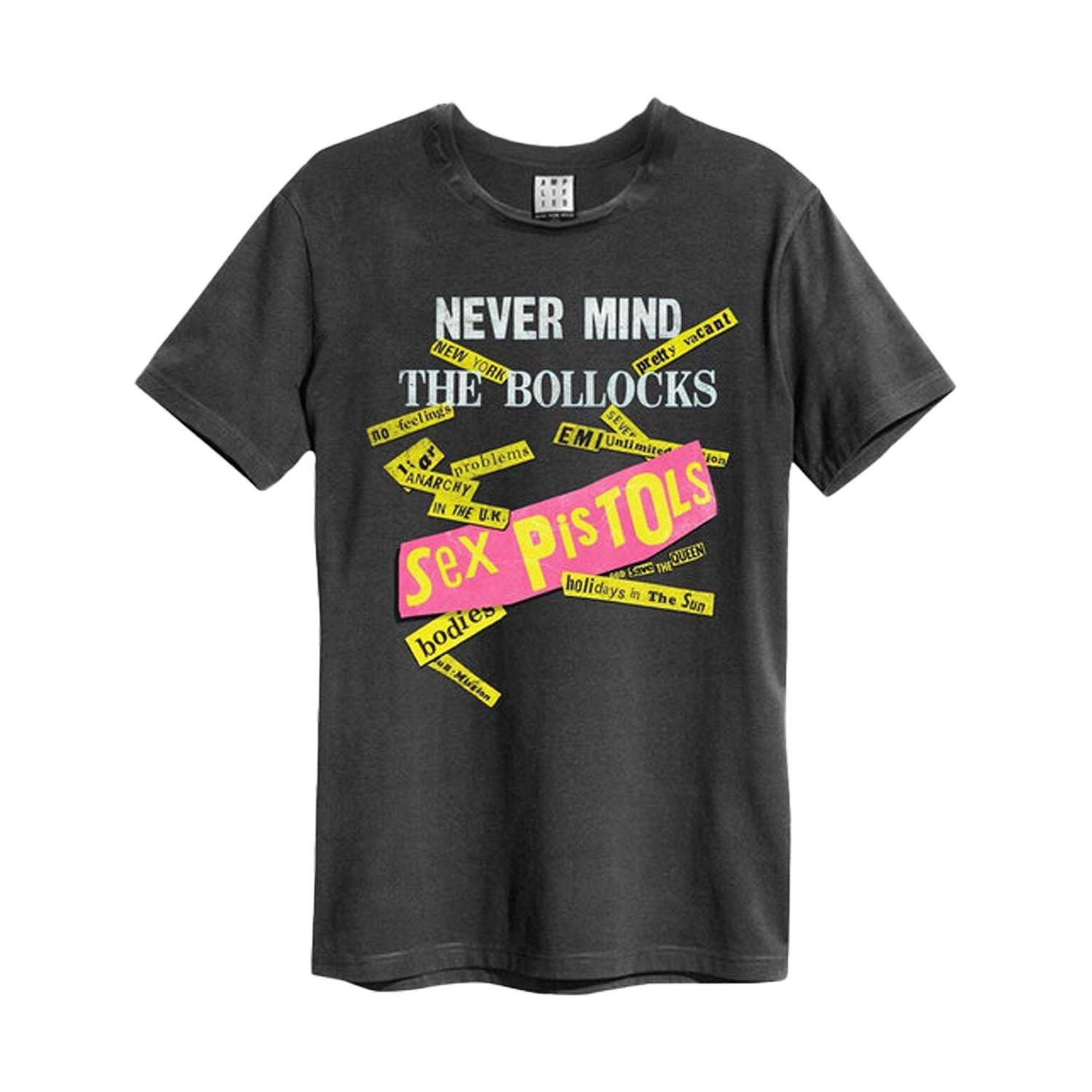 Never Mind The Bollocks Tshirt Damen Charcoal Black XS von Amplified