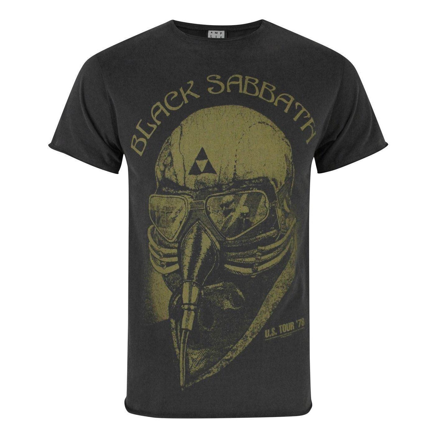 Offizielles Black Sabbath 1978 Us Tour Tshirt Herren Charcoal Black S von Amplified