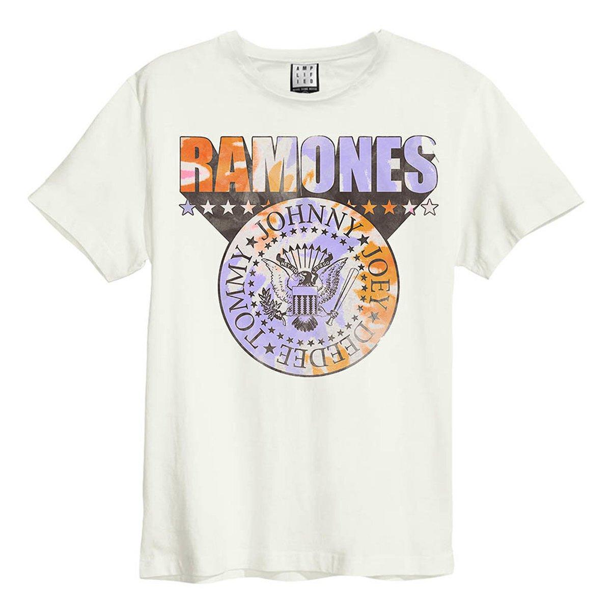 Ramones Shield Tshirt Damen Weiss L von Amplified