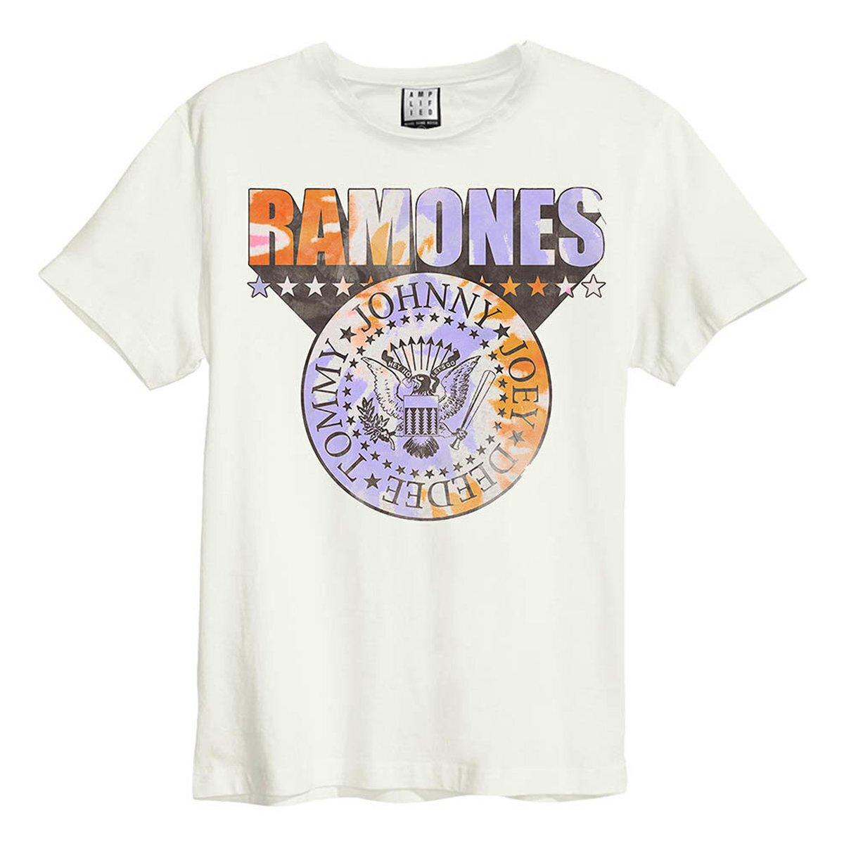 Ramones Shield Tshirt Damen Weiss S von Amplified