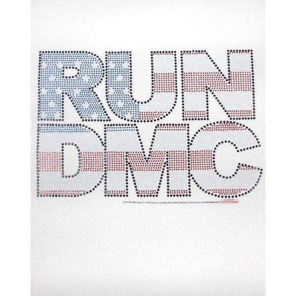 Run Dmc Tshirt Mit Usastrasssteindesign Damen Weiss M von Amplified