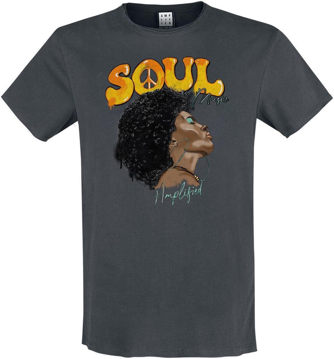 Soul Music Tshirt Herren Charcoal Black XS von Amplified