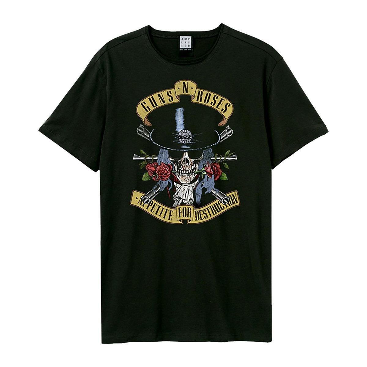 Top Hat Skull Tshirt Damen Schwarz XL von Amplified