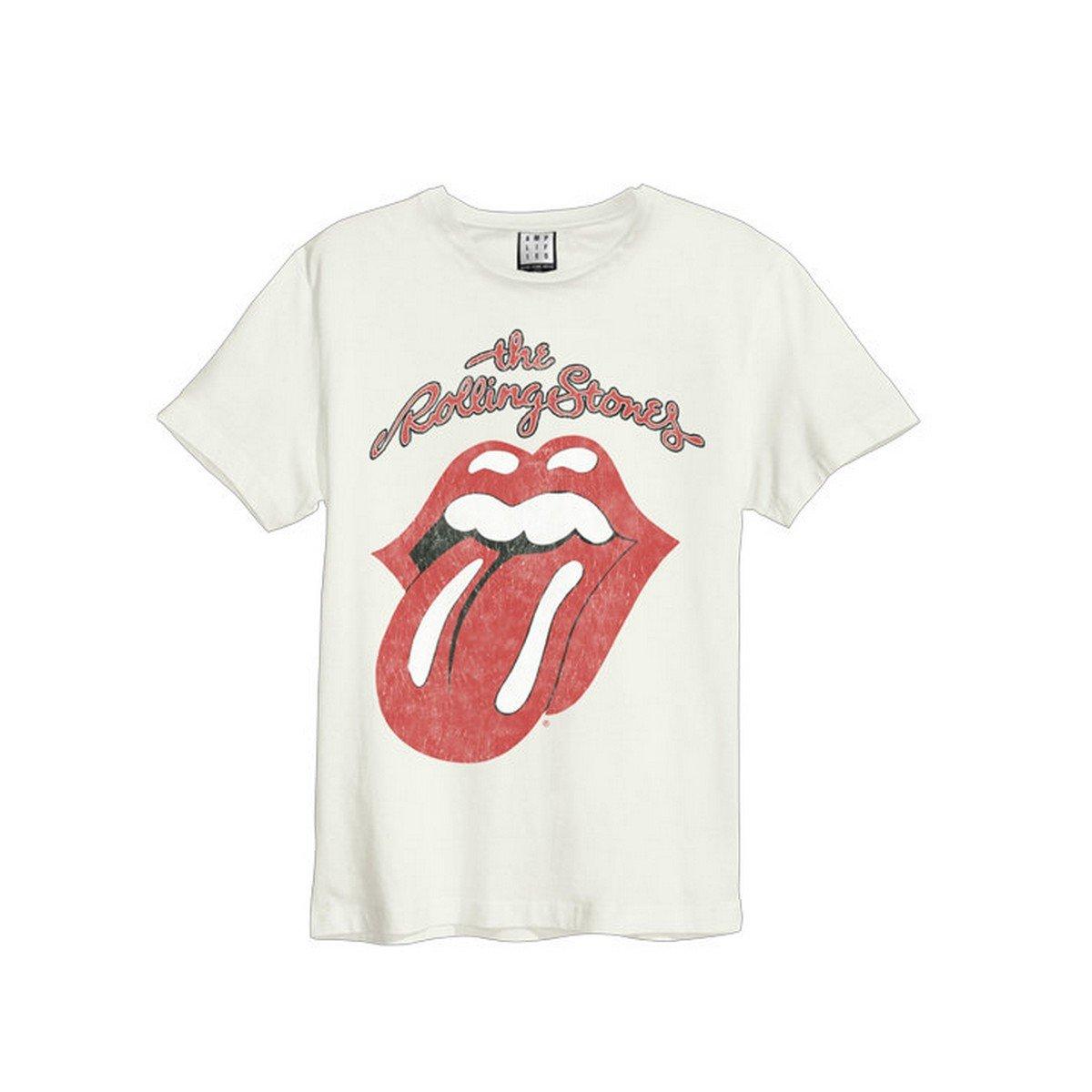 Vintage Tongue Tshirt Damen Weiss L von Amplified