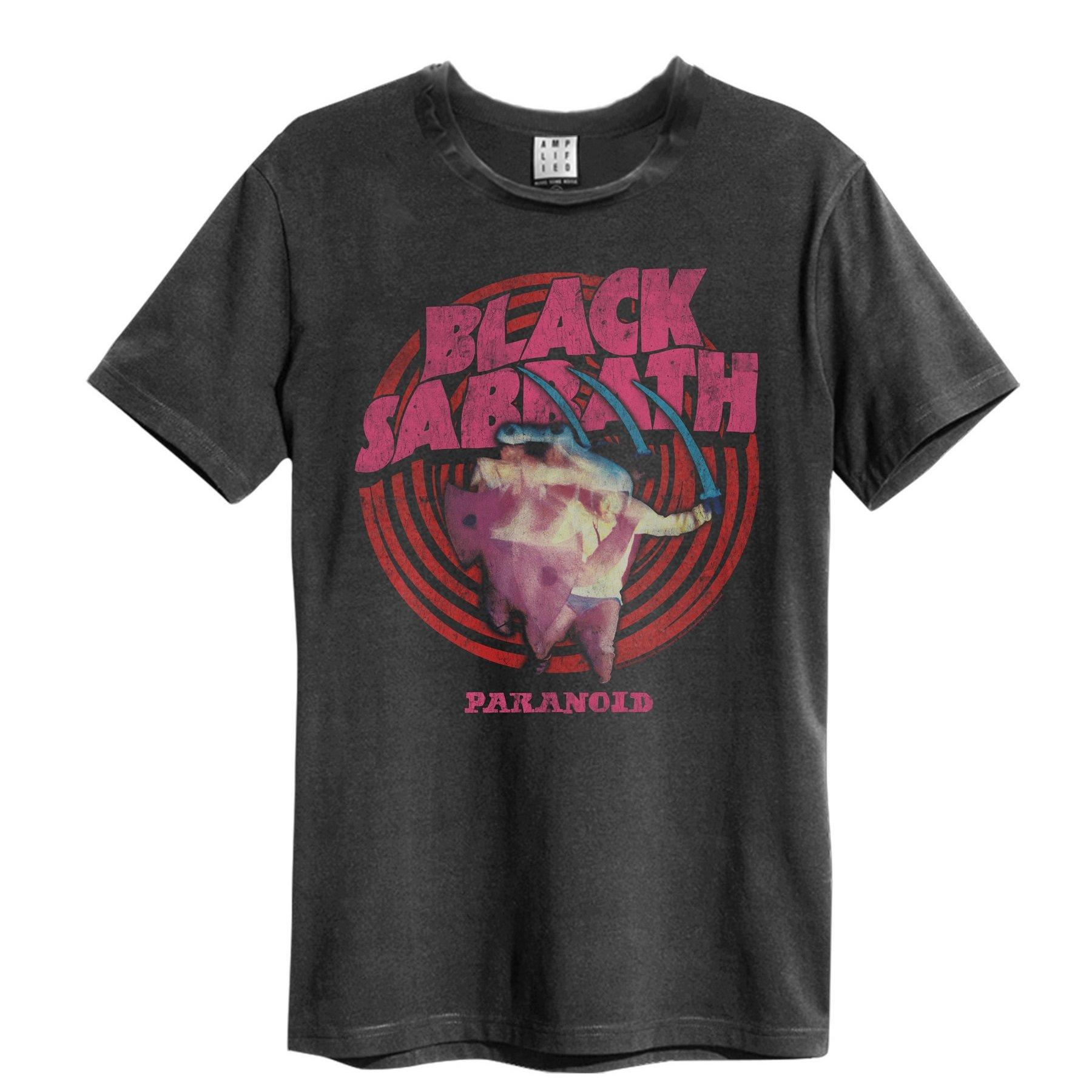 "black Sabbath Paranoid" Tshirt Damen Charcoal Black S von Amplified