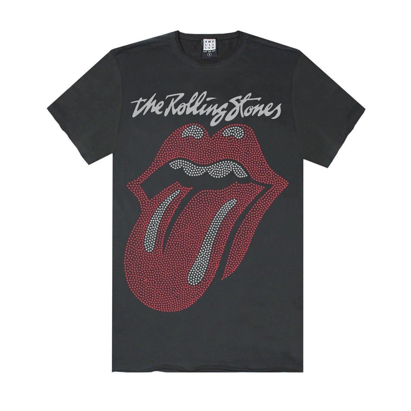 "tongue" Tshirt, Logo Herren Charcoal Black S von Amplified