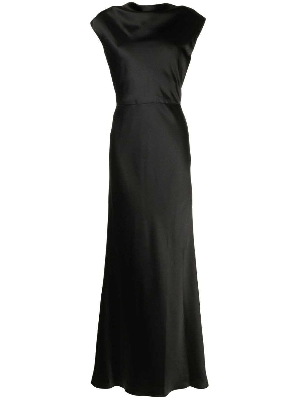 Amsale cowl-neck sleeveless maxi dress - Black