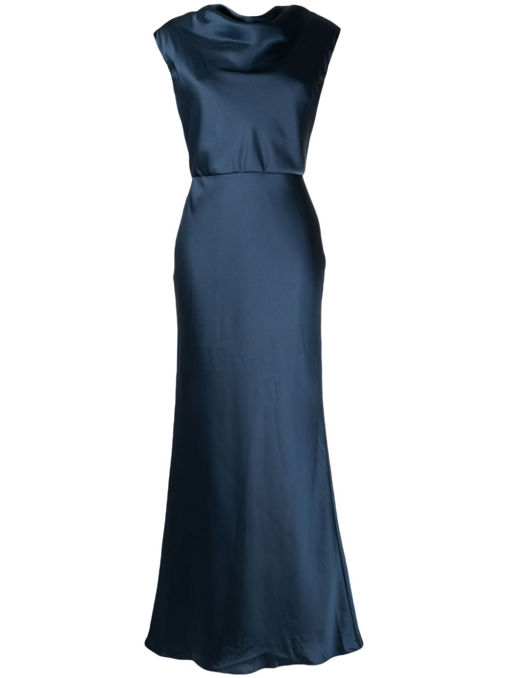 Amsale cowl-neck sleeveless maxi dress - Blue von Amsale