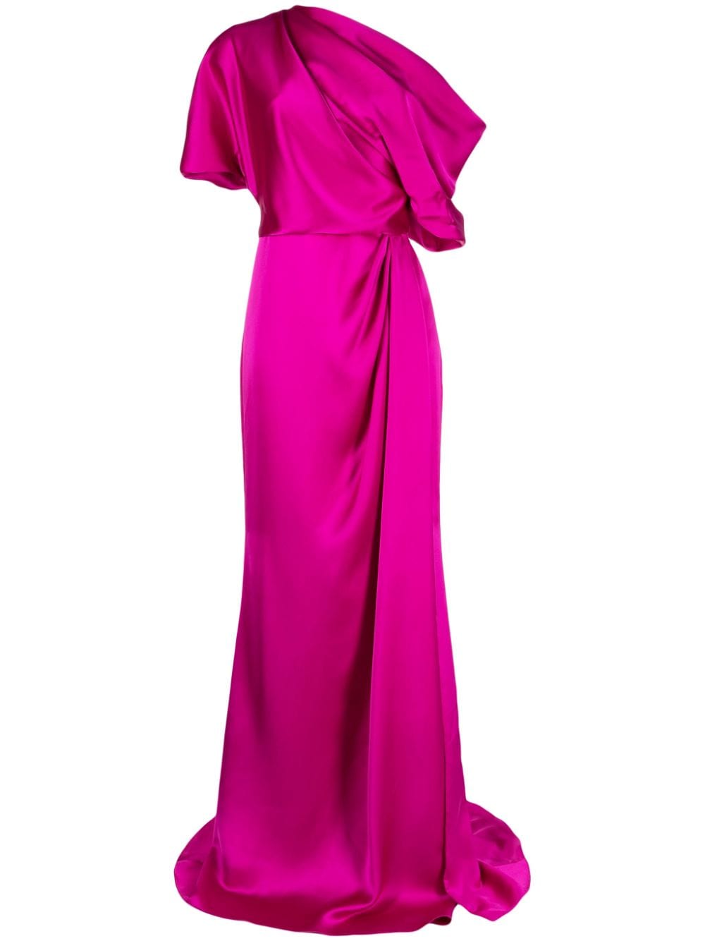 Amsale off-shoulder draped-detail gown - Purple von Amsale