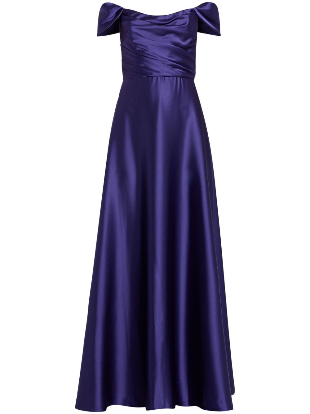 Amsale off-shoulder satin gown - Purple von Amsale