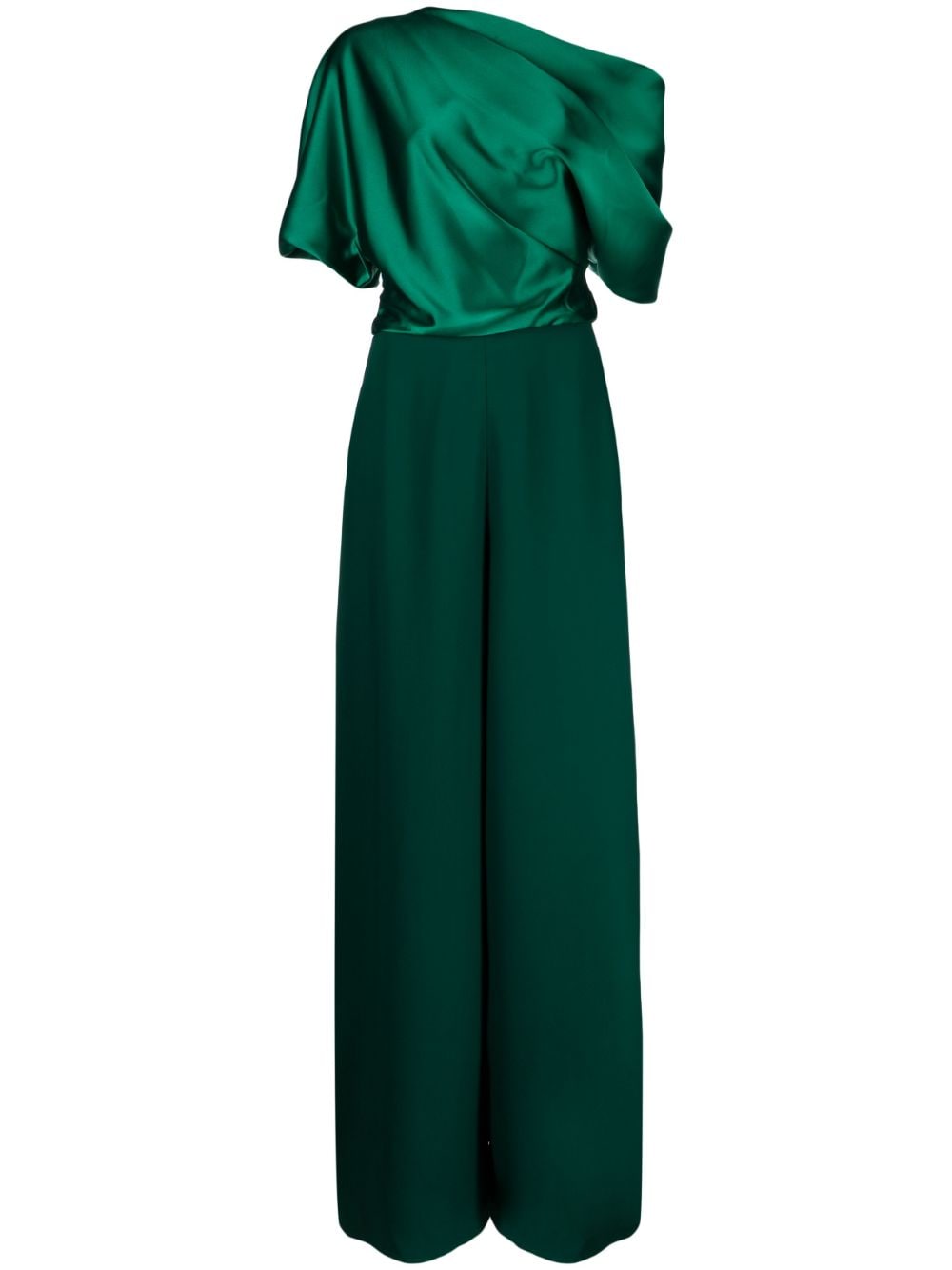 Amsale off-shoulder wide-leg jumpsuit - Green von Amsale