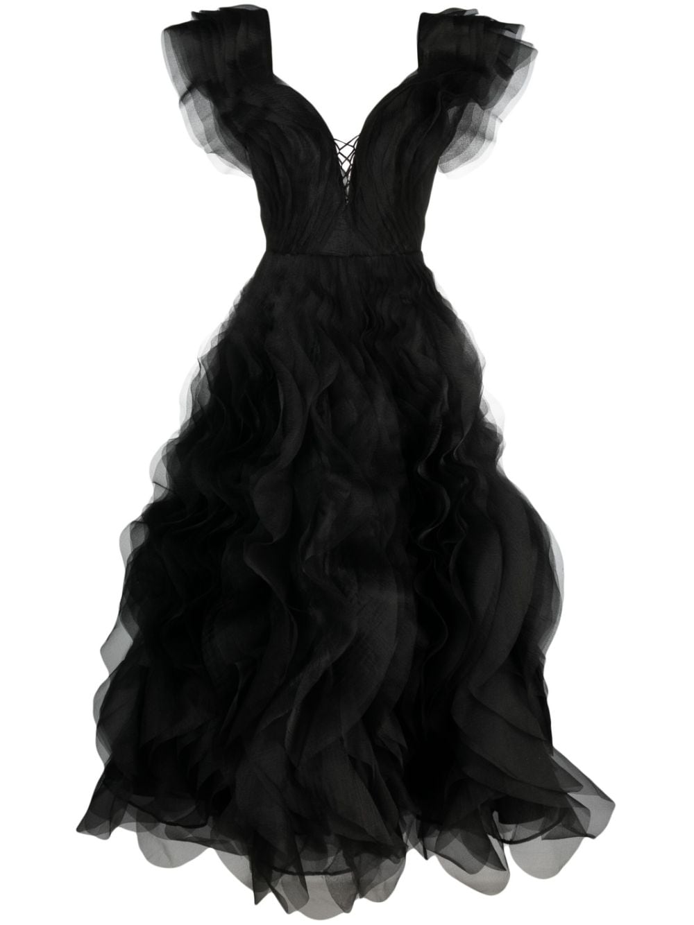 Ana Radu fully-ruffled maxi dress - Black von Ana Radu