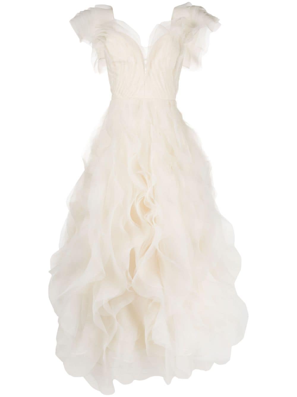 Ana Radu fully-ruffled maxi dress - White von Ana Radu