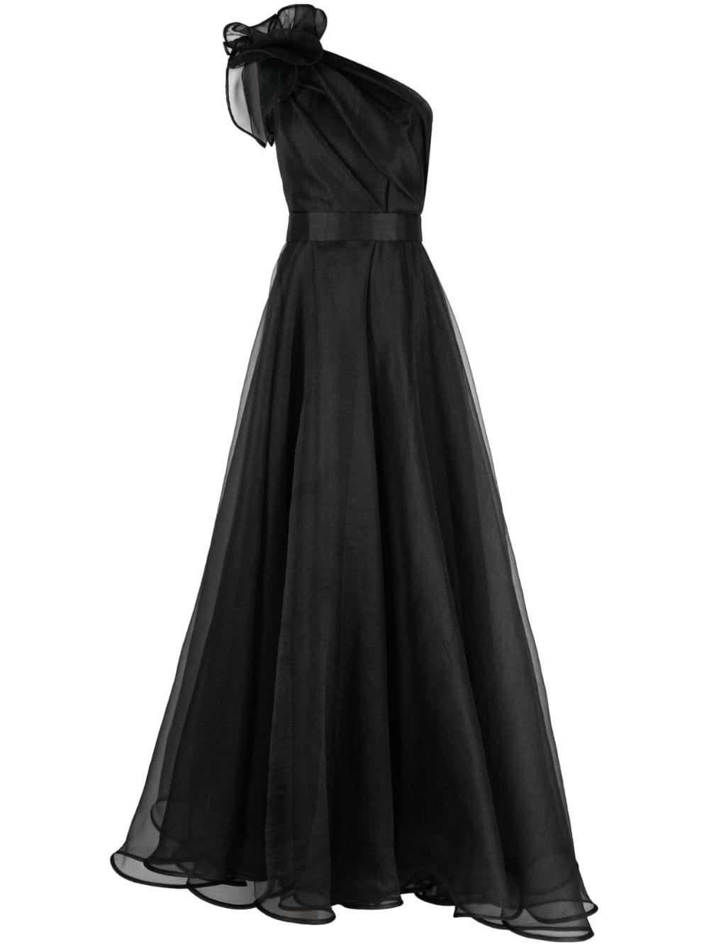 Ana Radu one-shoulder organza maxi dress - Black von Ana Radu