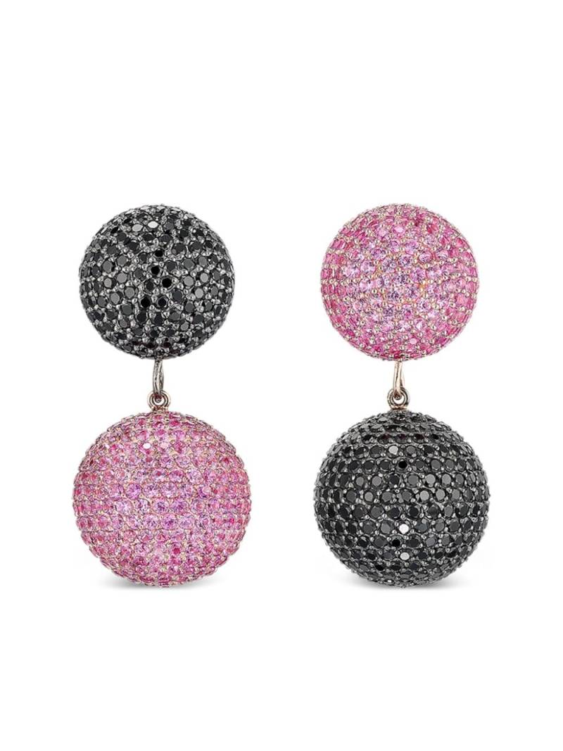 Anabela Chan 18k rose gold vermeil Bauble sapphire and diamond earrings - Pink von Anabela Chan
