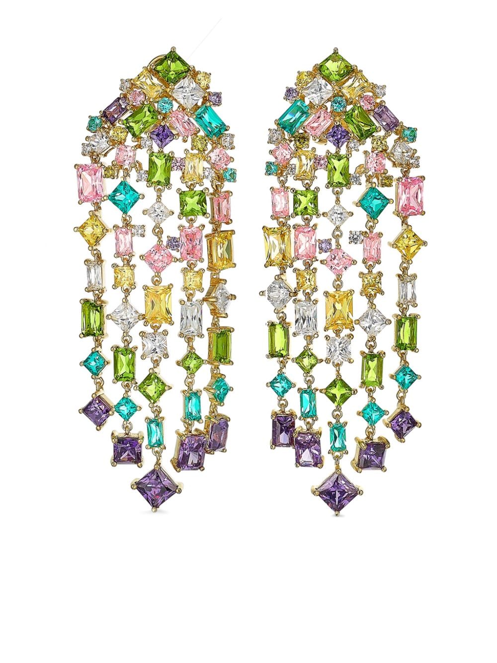 Anabela Chan 18kt gold Cascade multi-stone earrings - Blue von Anabela Chan