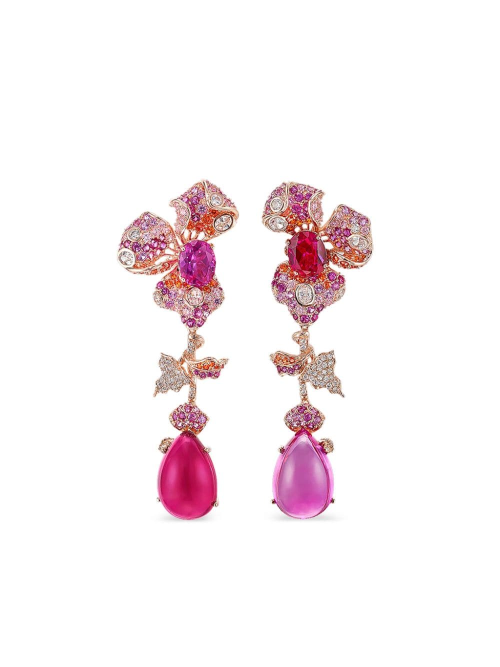 Anabela Chan 18kt gold Orchid multi-stone earrings - Pink von Anabela Chan
