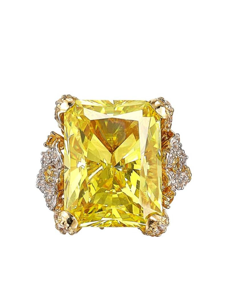 Anabela Chan 18kt gold vermeil Lemon Cinderella gemstone ring - Yellow von Anabela Chan