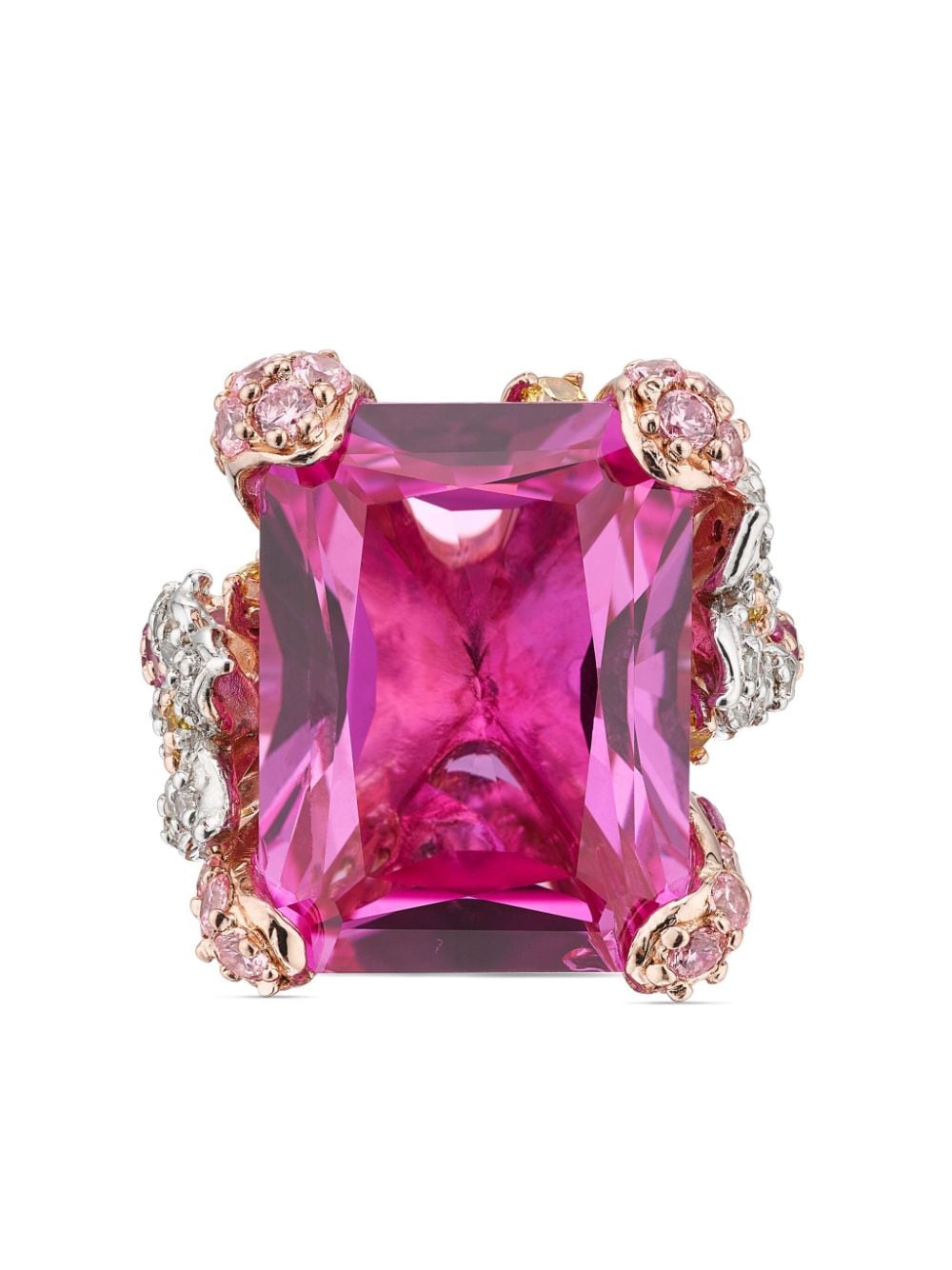 Anabela Chan 18kt gold vermeil Rose Cinderella sapphire and diamond ring - Pink von Anabela Chan