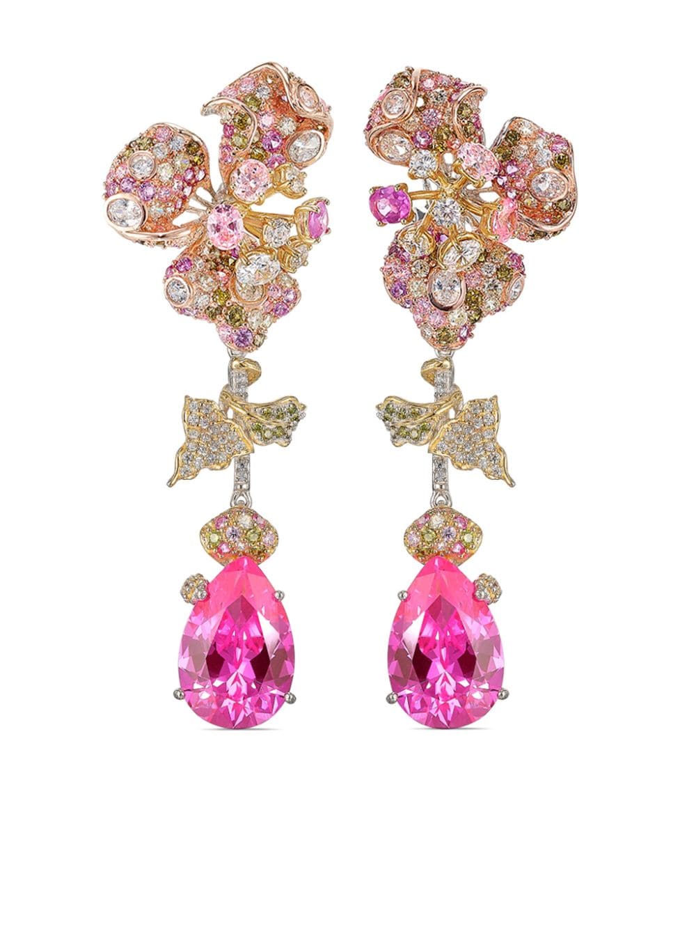 Anabela Chan 18kt rose gold Blush Orchid saphhire and diamond earrings - Pink von Anabela Chan