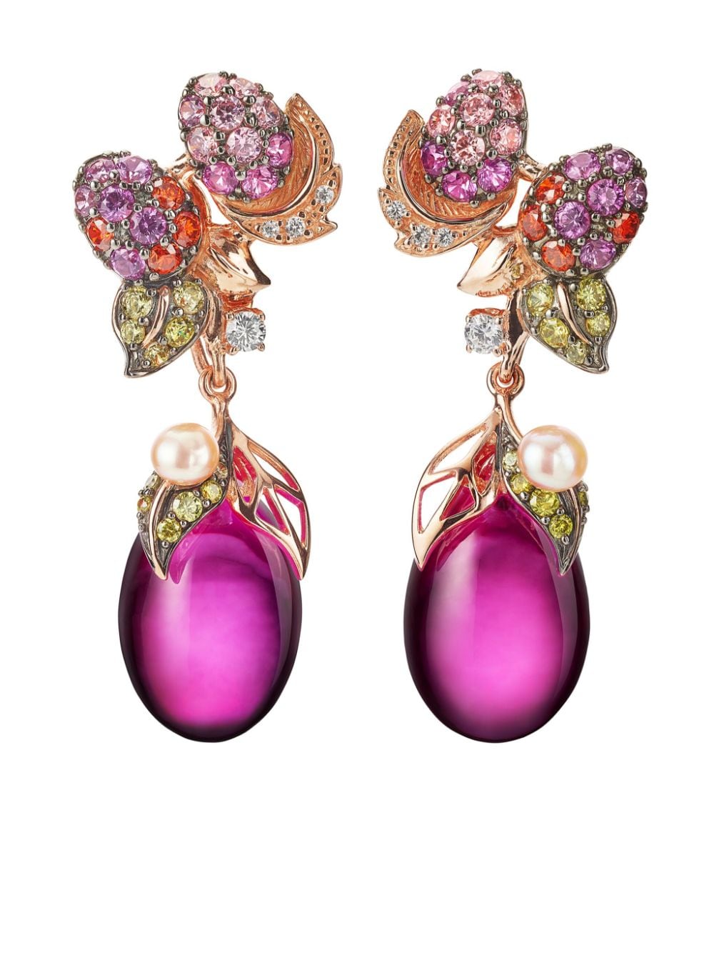 Anabela Chan 18kt rose gold Pinkberry multi-stone earrings von Anabela Chan