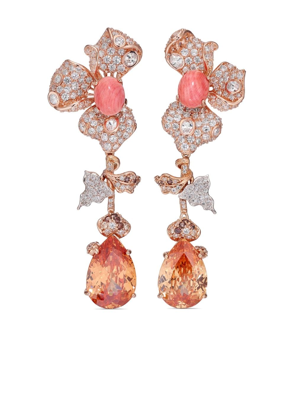 Anabela Chan 18kt rose gold vermeil Orchid citrine and diamond earrings - Pink von Anabela Chan