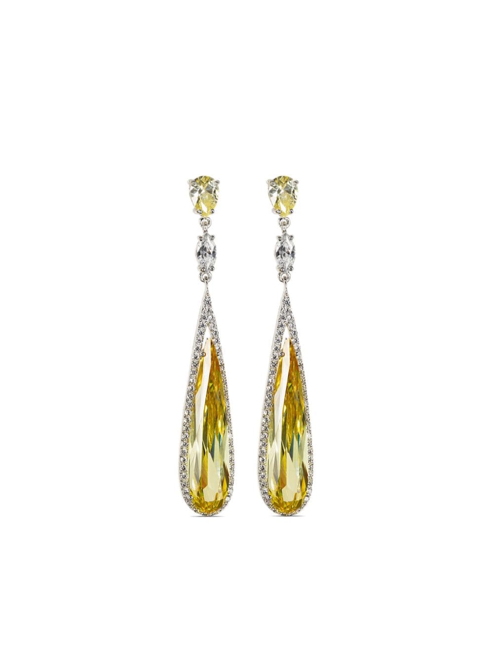 Anabela Chan 18kt white gold Shard citrine and diamond earrings - Yellow von Anabela Chan