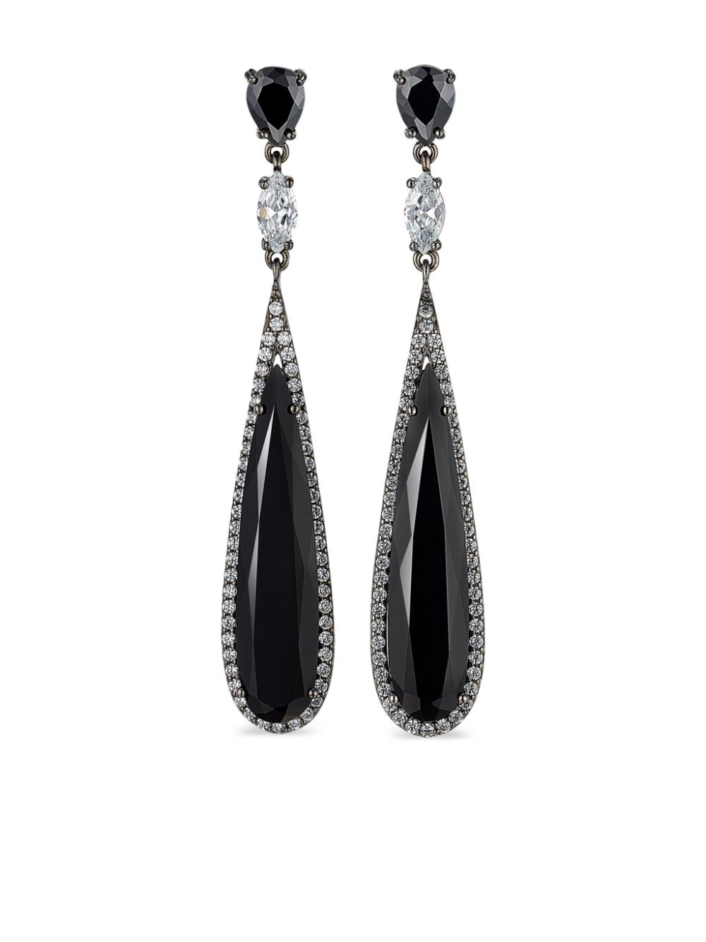 Anabela Chan 18kt white gold Shard diamond earrings - Black von Anabela Chan