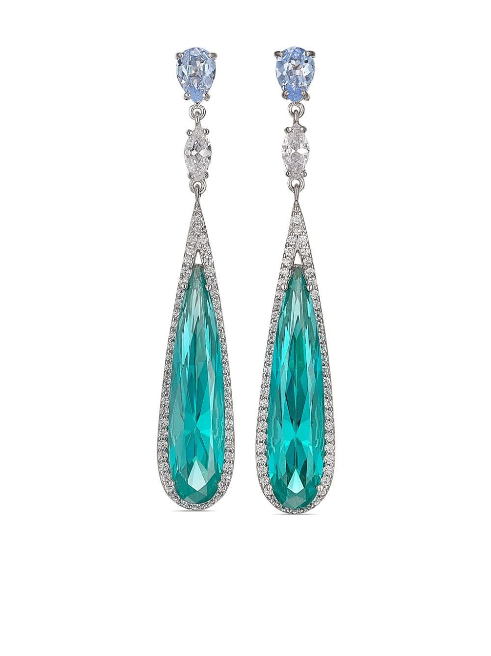 Anabela Chan 18kt white gold Shard multi-stone earrings - Blue von Anabela Chan