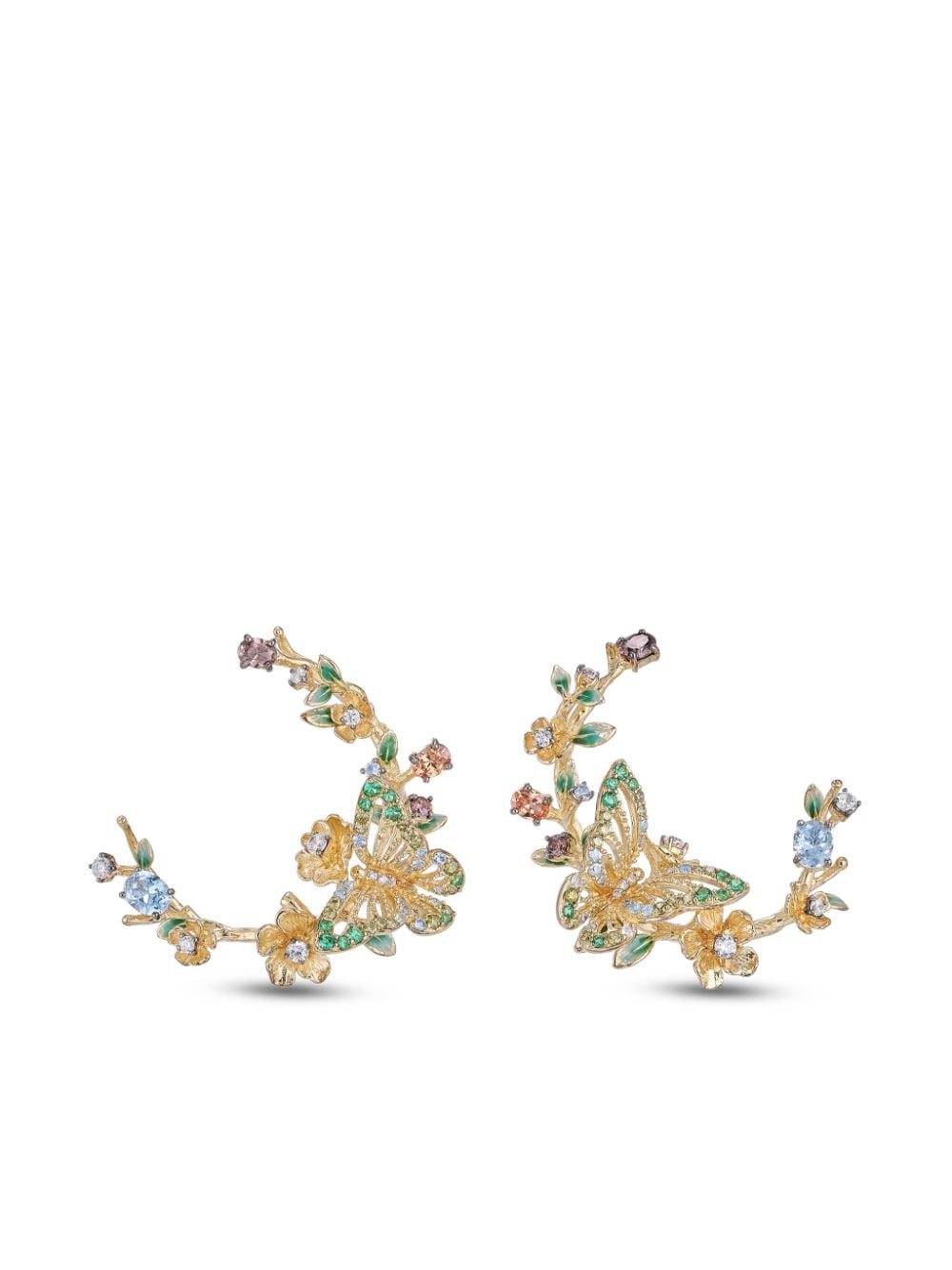 Anabela Chan 18kt yellow gold Orchard Garland gemstones earrings von Anabela Chan