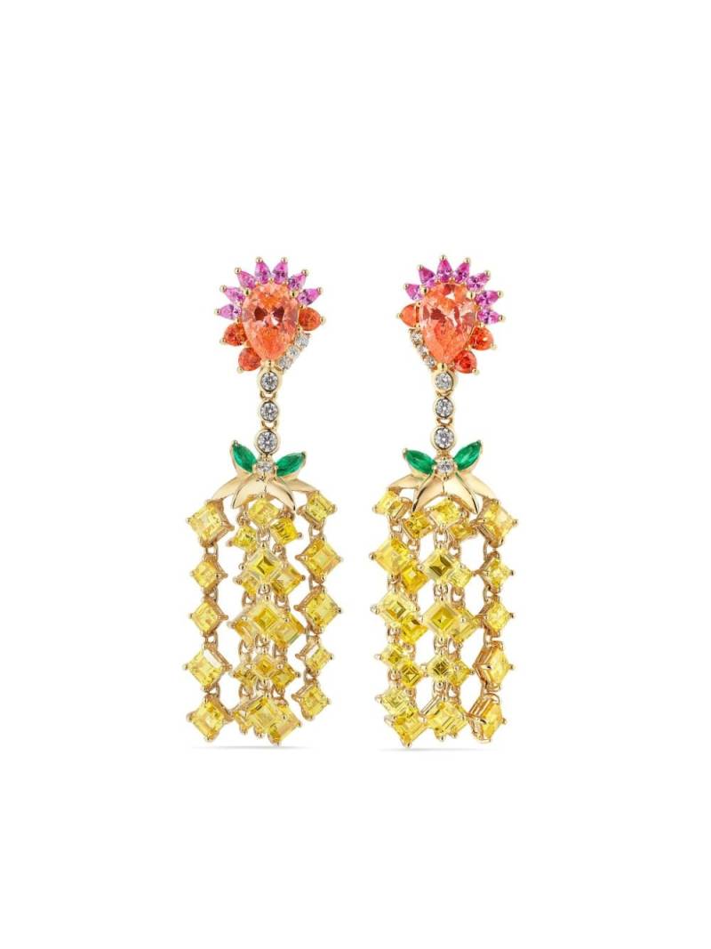 Anabela Chan 18kt yellow gold Pineapple multi-stone earrings von Anabela Chan